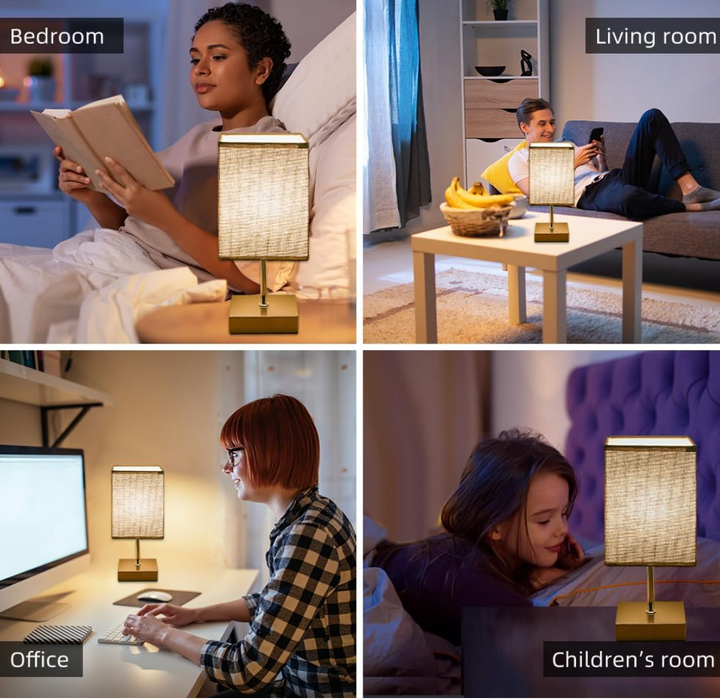 Lampa biurkowa LED od Bedside Lamps - dotykowa, ściemnialna lampa stołowa z portem USB i Type C, szybkie ładowanie, ochrona oczu - idealne światło do czytania dla studentów i osób czytających przez długie godziny