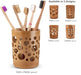 Bamboo Toothbrush Holder Cup – Ventilated Drainage Toothbrush Drainer, Biodegradable 10cm