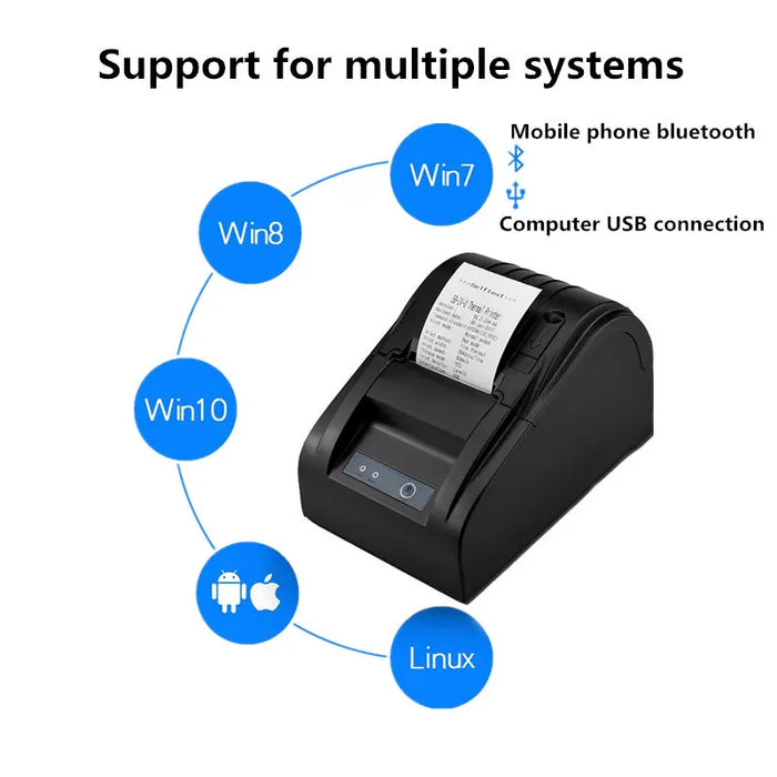 NETUM NT-5890T 58mm  USB Thermal Receipt Printer RS232 POS Printer for Restaurant and Supermarke