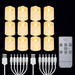 Rechargeable LED Tea Lights with Remote & Timer — Flameless Warm and Colour Modes