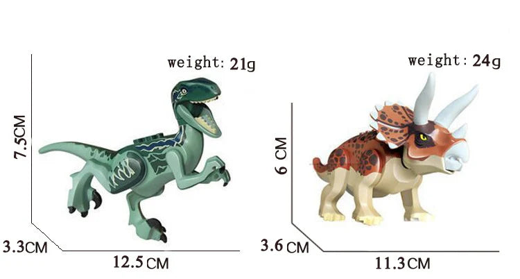 Tyrannosaurus Rex Building Block Figure — Jurassic Dinosaur Brick Toy (LEGO-compatible, 1pc)