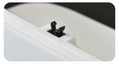 14L Press-Top Waterproof Bathroom Waste Bin — White PP Plastic
