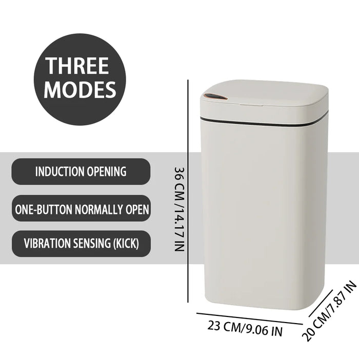 16L Motion Sensor Bin with Lid — Touchless Automatic Bin for Kitchen, Bedroom, Office & RV