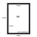 Set of 5 Magnetic Self‑Adhesive Photo Frames – A4/A5/A6, PVC with Plexiglass
