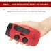 Solar Hand-Crank Emergency Radio with LED Torch — 2000mAh, USB Charging