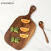 Wooden Cutting Board with Handle — Food-Safe Chopping Board for Meat, Cheese & Pizza