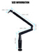 Heavy-Duty Microphone Desk Arm Stand Kit — Adjustable Boom, Pop Filter & Windscreen (Black)