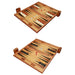 Foldable Wooden Backgammon Set 11–17 inch — Handmade, Foldable Board with Accessories