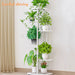 Metal Plant Stand — 4/6/8-Tier Flower Pot Rack, White or Dark Grey