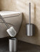 Long‑Handle Aluminium Toilet Brush with Wall‑Mounted Holder — White, Grey or Black