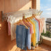 Wall-Mounted Folding Drying Rack — Rustproof Stainless Steel, Retractable Arms