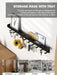 Wall-Mounted Key Organiser with Tray and Hooks – No-Drill or Drill Fixing