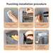 Wall-Mounted Foldaway Clothes Drying Rack - Expandable Stainless Steel