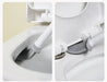 Silicone Toilet Brush with Quick‑Dry Base, Flexible Flat Head and Non‑Slip Handle