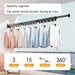 Foldaway Wall-mounted Clothes Dryer — White Aluminium Alloy, Retractable