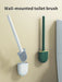 Wall-hanging Long-handle Toilet Brush with Silicone Head, 36×9×4 cm