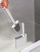 Wall-Mounted Silicone Toilet Brush with Long Handle — Quick-Dry Soft Bristles