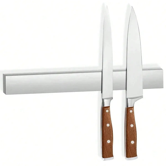 Leeseph Stainless Steel Magnetic Knife Holder — Wall-Mounted Multipurpose Knife Rack