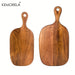 Wooden Cutting Board with Handle — Food-Safe Chopping Board for Meat, Cheese & Pizza