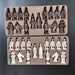 Large 43cm (16.93in) Imitation Terracotta Army Plastic Chess Set with Aged Leather-Effect Board