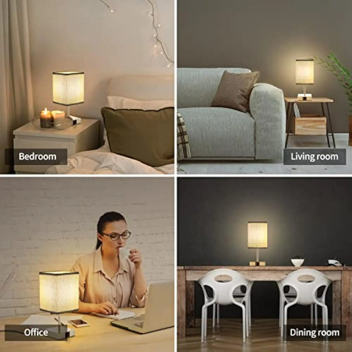 Lampa biurkowa LED od Bedside Lamps - dotykowa, ściemnialna lampa stołowa z portem USB i Type C, szybkie ładowanie, ochrona oczu - idealne światło do czytania dla studentów i osób czytających przez długie godziny