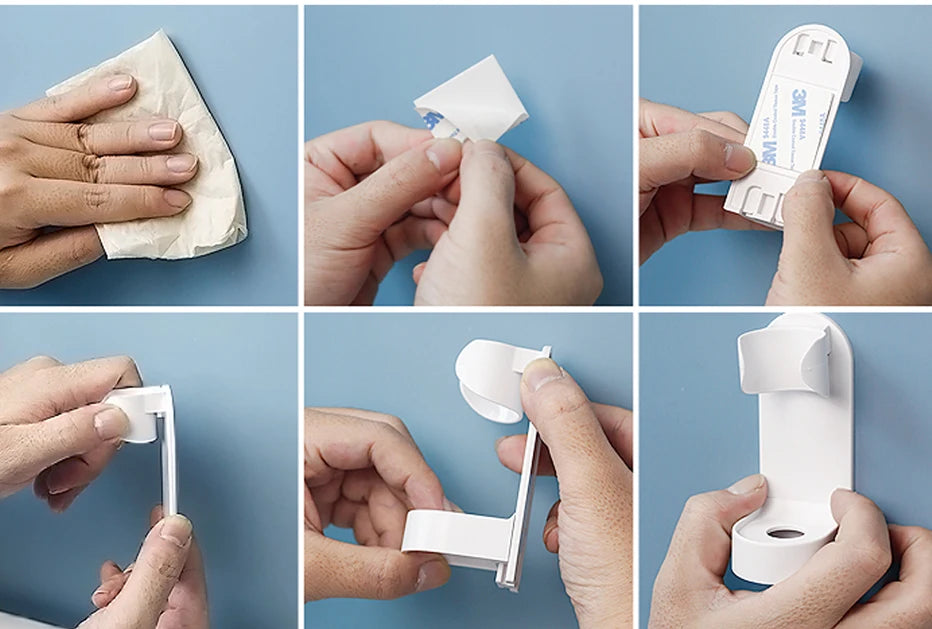 Wall-Mounted Electric Toothbrush Holder — Traceless ABS Stand, Fits Most Electric Brushes