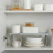 Expandable Cupboard Shelf 36–69cm – Kitchen Cabinet Organiser, White