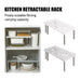 Expandable Cupboard Shelf 36–69cm – Kitchen Cabinet Organiser, White