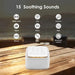 Rechargeable White Noise Machine — 30 Soothing Sounds & Warm Light (White)