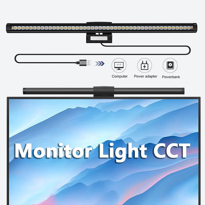 LED Monitor Light Bar — Eye-Care Stepless Dimming for Work & Gaming