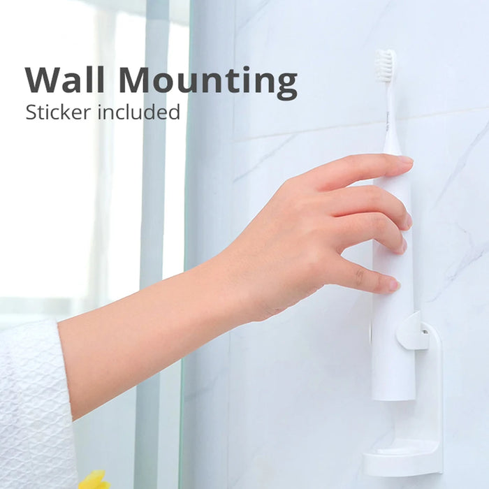 Wall-Mounted Electric Toothbrush Holder — Traceless ABS Stand, Fits Most Electric Brushes