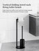 Foldable Floor-Standing Toilet Roll Holder with Reinforced Base, Standalone Dispenser