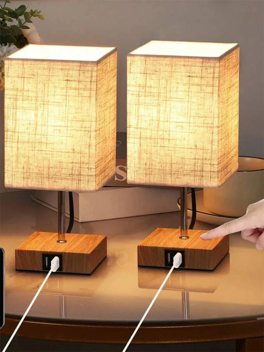Lampa biurkowa LED od Bedside Lamps - dotykowa, ściemnialna lampa stołowa z portem USB i Type C, szybkie ładowanie, ochrona oczu - idealne światło do czytania dla studentów i osób czytających przez długie godziny