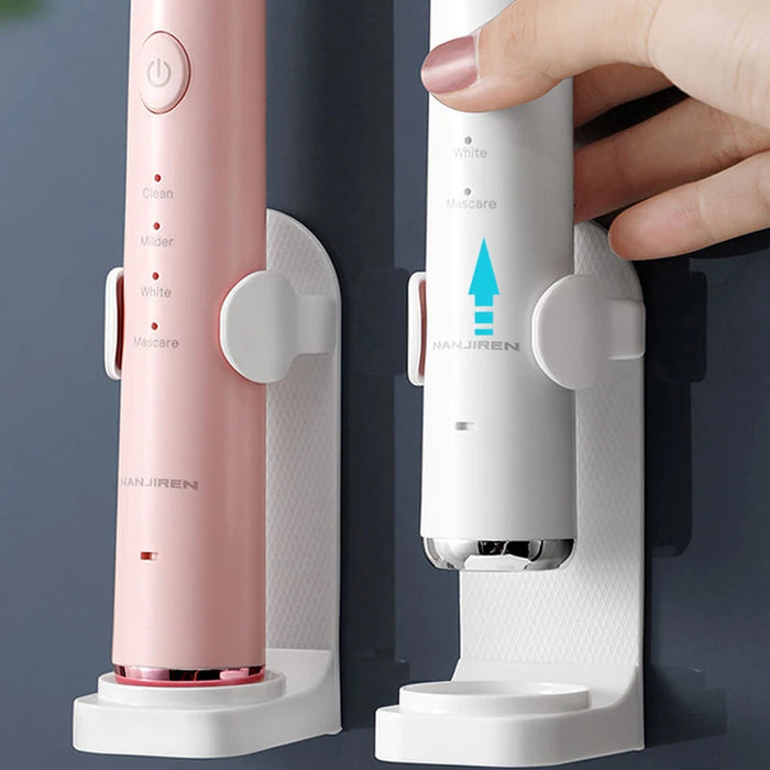 Adjustable Electric Toothbrush Holder – Silicone Non‑Slip Wall Mount (Fits 18–35mm)