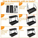 2-Tier Pull-Out Drawer Organiser — Foldable Plastic Storage for Kitchen & Bathroom
