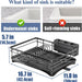 Large Rustproof Iron Dish Drying Rack with Drainboard and 3‑Slot Utensil Holder