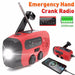 Solar Hand-Crank Emergency Radio with LED Torch — 2000mAh, USB Charging