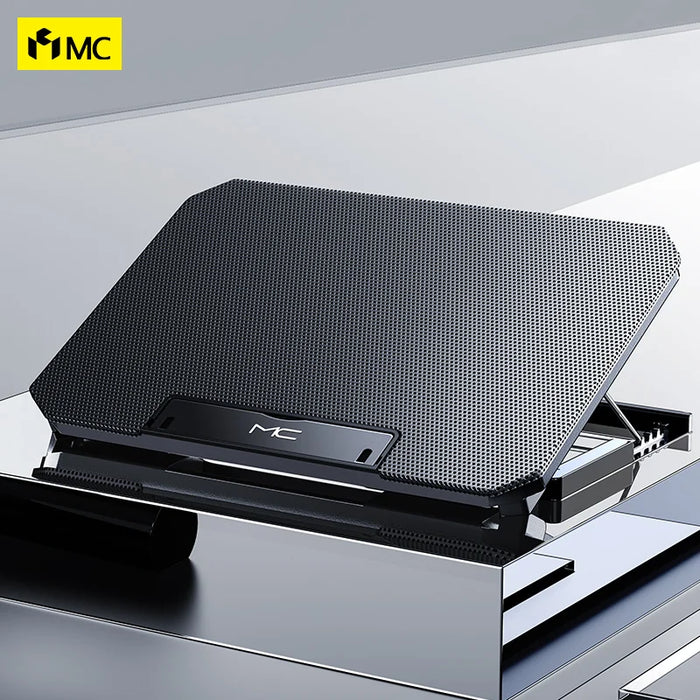 Q100 Laptop Cooling Pad — Twin Fans, LED Screen & Dual USB Ports
