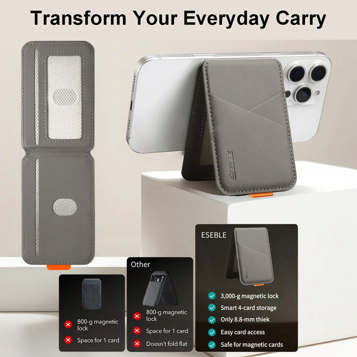 MagSafe Magnetic Card Holder in Artificial Leather for iPhone 13–17