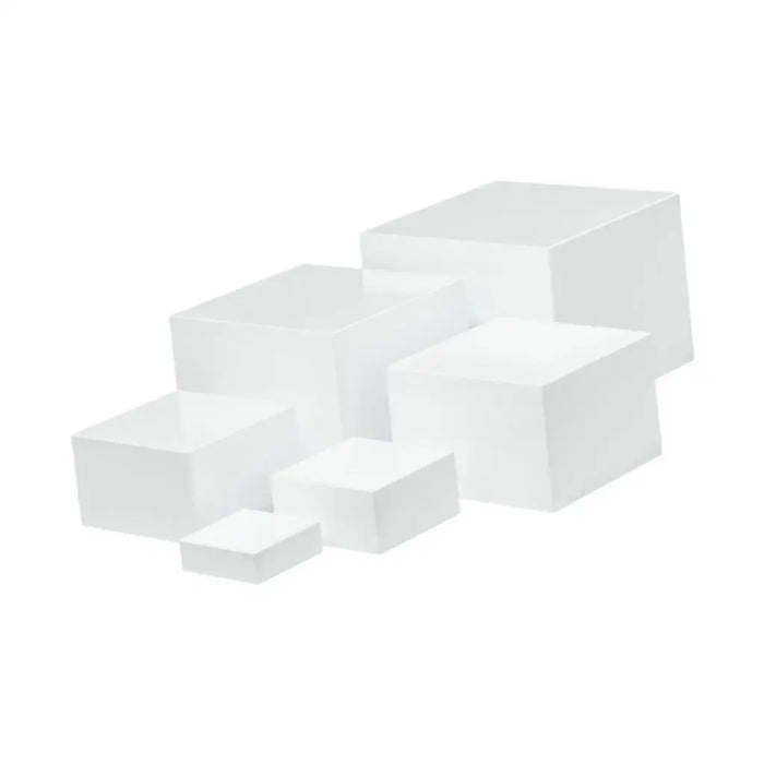 6pc Acrylic Buffet Risers — Stackable Hollow‑Bottom Display for Cupcakes & Desserts