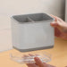 Double-Layer Cutlery Drainer with Detachable Chopstick Cage & Spoon Organiser
