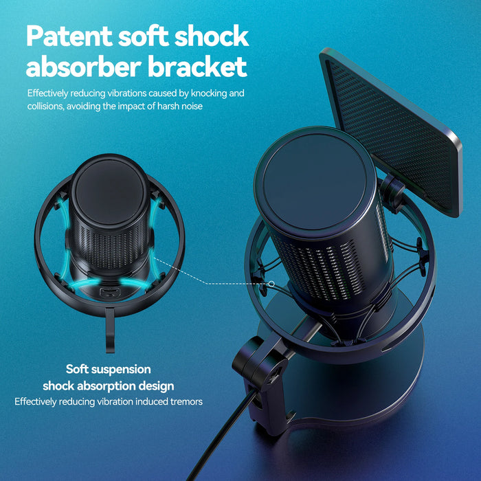 USB Condenser Microphone Kit for PC & Laptop — Desktop Streaming, Podcasting and Gaming