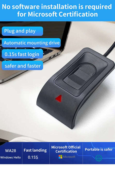 USB Fingerprint Reader for Windows 10/11 — Windows Hello Biometric Login
