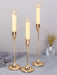 3-Piece European-Style Metal Candlestick Set – Wedding & Table Holders