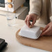 Ceramic Rectangular Butter Dish with Sealable Lid — Cheese Storage, White or Black