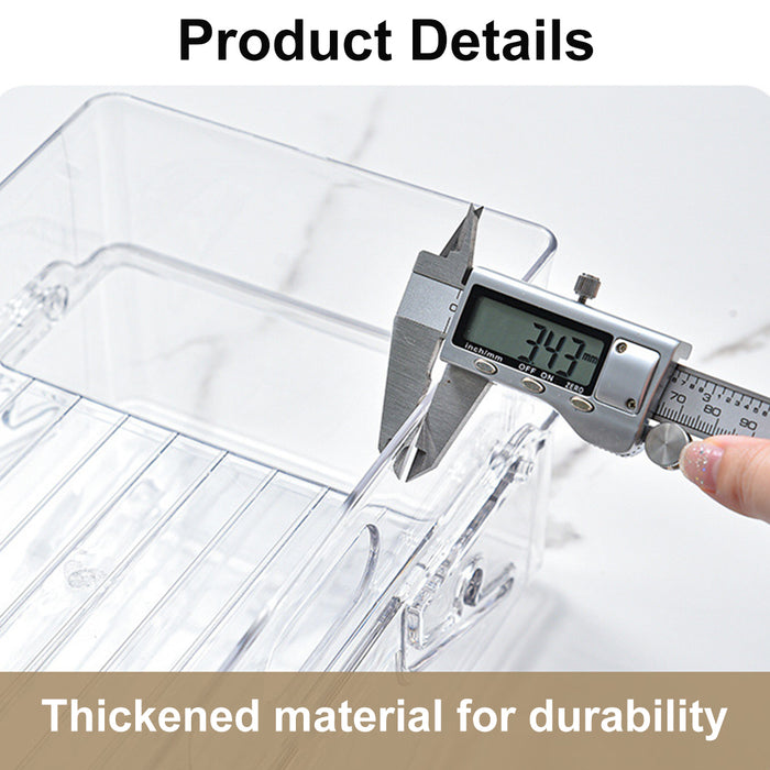 2-Tier Automatic Roll-Down Fridge Drink Dispenser — Clear Stackable Can Organiser