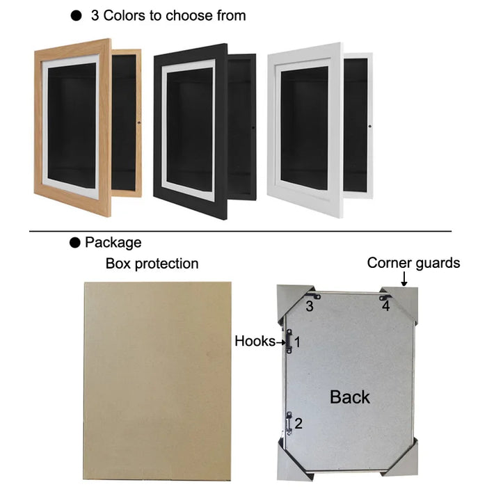 A3 & A4 Magnetic Kids Art Frame — Front-Open, Changeable Display for Posters & Photos