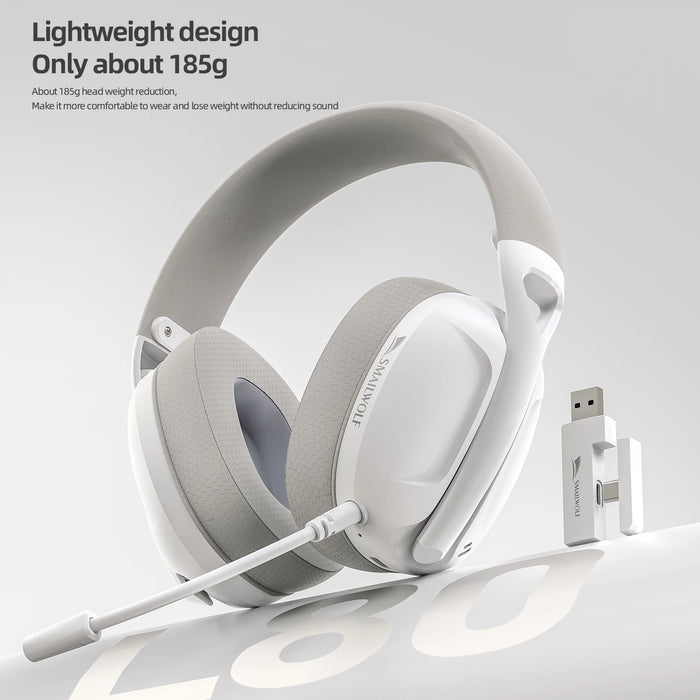 L80 Lightweight Three-Mode Gaming Headset — Bluetooth & Wired with Microphone