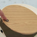 7L Round Wood‑Grain Press Dustbin with Legs