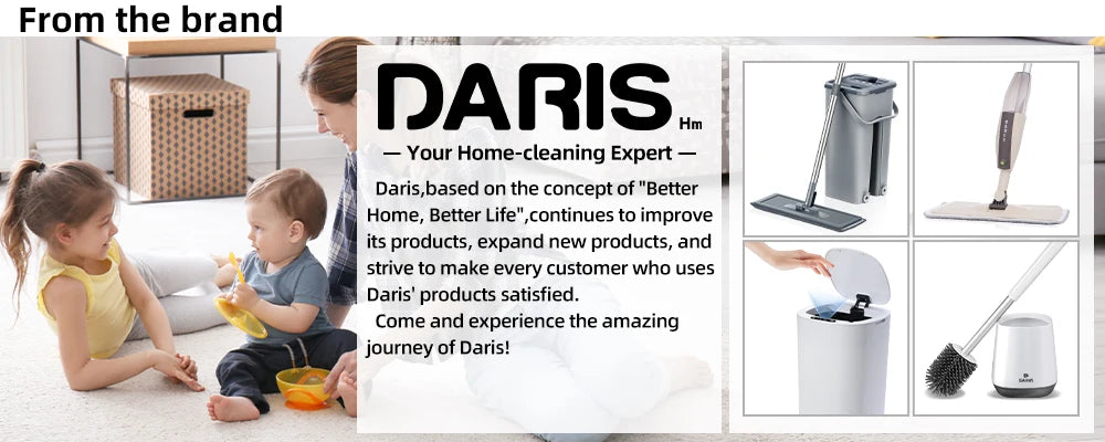 SDARISB DR-FE94 Silicone Toilet Brush — Long Handle, Bendable Head